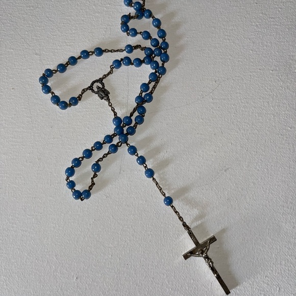 Rosary Beads Blue 💙 Authentically Vintage - Picture 3 of 10